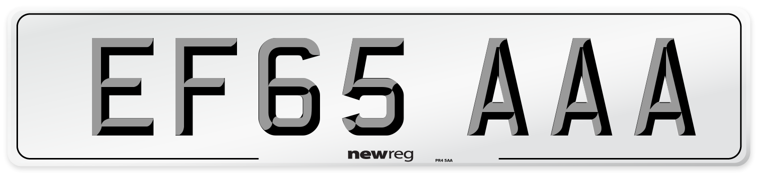 EF65 AAA Number Plate from New Reg